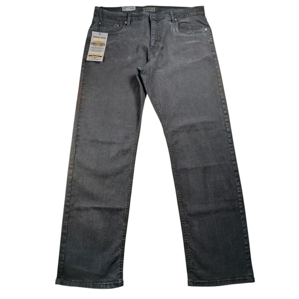 ​Urban Star Men Black Jeans 40x33 NWT Stretch